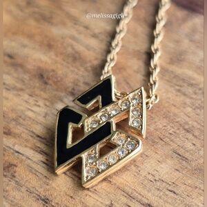 Givenchy Vintage Interlocking 'G' Logo Pendant Choker Necklace